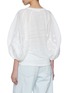 Back View - Click To Enlarge - ZIMMERMANN - Lace Trim Lantern Sleeve Linen T-Shirt