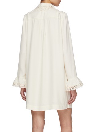 Back View - Click To Enlarge - ZIMMERMANN - Lace Trim Shift Dress