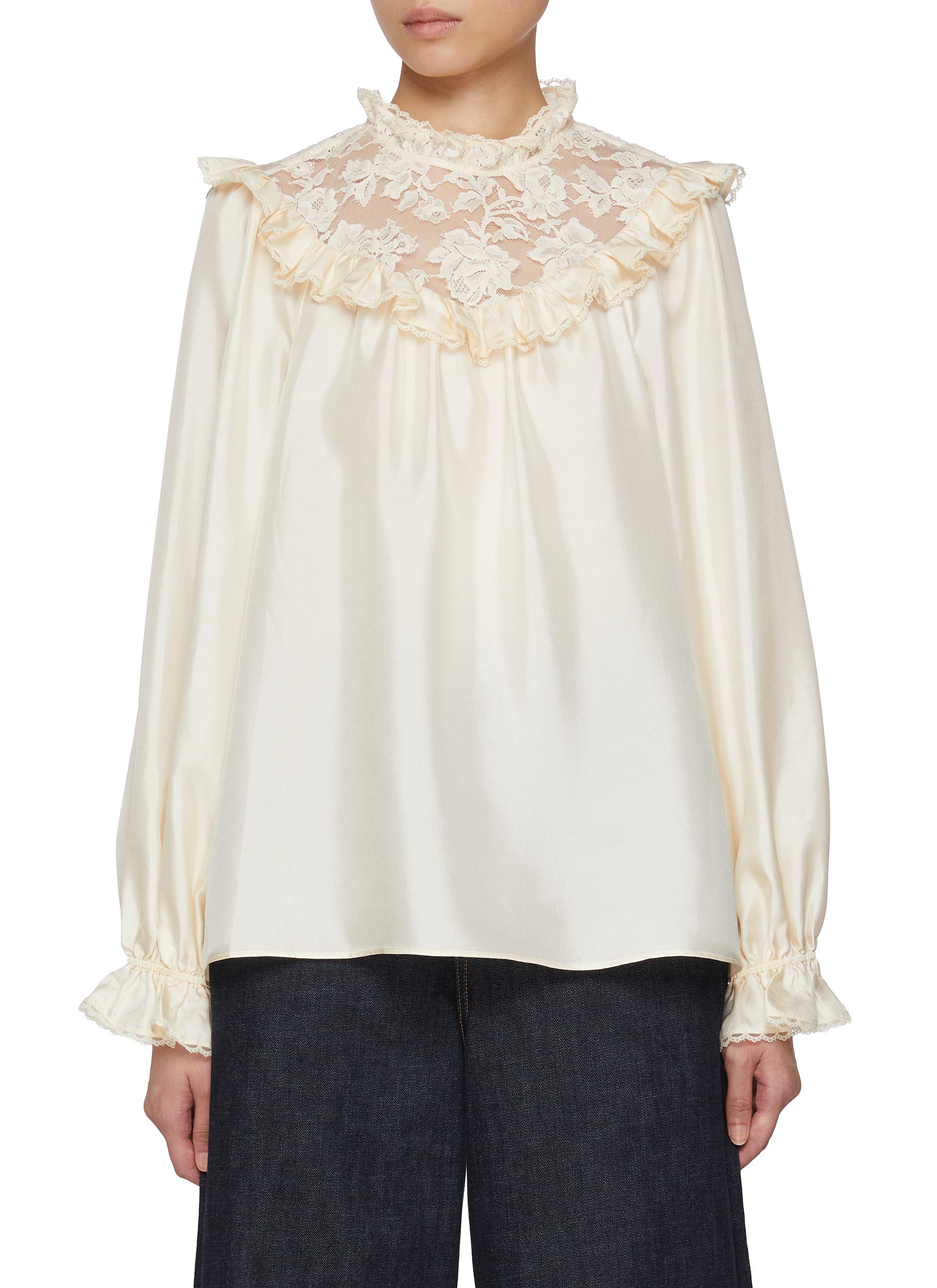 ZIMMERMANN | Lace Billow Silk Blouse | Women | Lane Crawford
