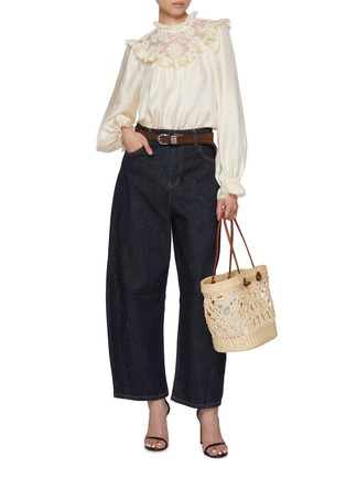 Figure View - Click To Enlarge - ZIMMERMANN - Lace Billow Silk Blouse