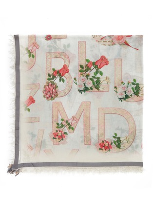 Detail View - Click To Enlarge - LANE'S - Rose Print Shawl