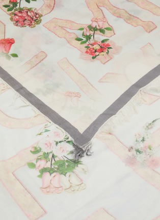 Detail View - Click To Enlarge - LANE'S - Rose Print Shawl