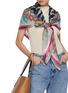 Figure View - Click To Enlarge - LANE'S - Cotton Modal Silk Tassel Print Shawl with Silk Trim