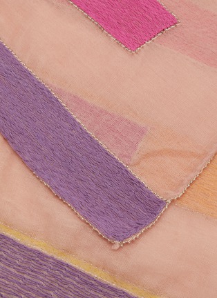 Detail View - Click To Enlarge - LANE'S - Beaded Embroidery Fine Wool Shawl