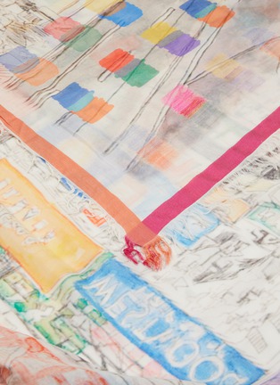 Detail View - Click To Enlarge - LANE'S - Street Print Shawl