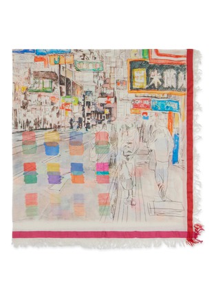 Main View - Click To Enlarge - LANE'S - Street Print Shawl