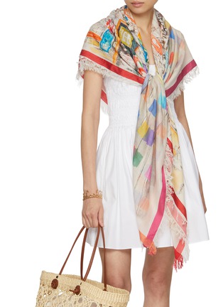 Figure View - Click To Enlarge - LANE'S - Street Print Shawl