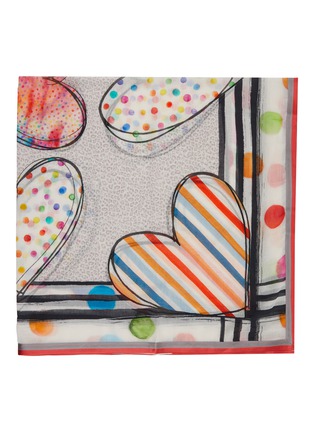 Main View - Click To Enlarge - LANE'S - Heart Print Shawl