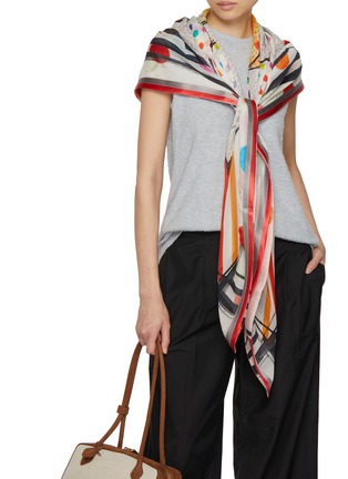 Figure View - Click To Enlarge - LANE'S - Heart Print Shawl