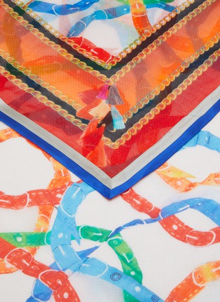 Detail View - Click To Enlarge - LANE'S - Belt Print Shawl