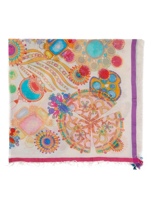 Detail View - Click To Enlarge - LANE'S - Jewel Print Shawl
