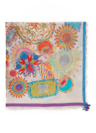 Main View - Click To Enlarge - LANE'S - Jewel Print Shawl