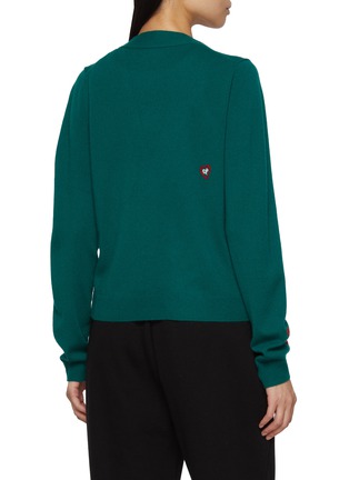 Back View - Click To Enlarge - CHINTI & PARKER - X Peanuts Snoopy Peek Wool Cashmere Cable Knit Cardigan