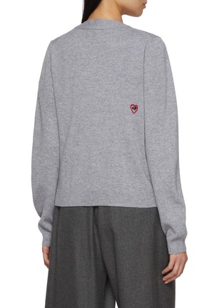 Back View - Click To Enlarge - CHINTI & PARKER - X Peanuts Snoopy Peek Wool Cashmere Cable Knit Cardigan