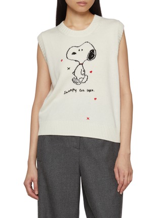 Main View - Click To Enlarge - CHINTI & PARKER - X Peanuts Snoopy 75th Anniversary Wool Cashmere Knit Vest