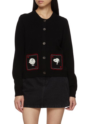 Main View - Click To Enlarge - CHINTI & PARKER - X Peanuts Snoopy & Charlie Brown Wool Cashmere Knit Cardigan