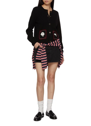 Figure View - Click To Enlarge - CHINTI & PARKER - X Peanuts Snoopy & Charlie Brown Wool Cashmere Knit Cardigan