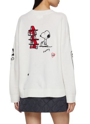 Back View - Click To Enlarge - CHINTI & PARKER - X Peanuts Charlie's Poker Pals Wool Cashmere Knit Sweater