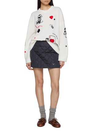 Figure View - Click To Enlarge - CHINTI & PARKER - X Peanuts Charlie's Poker Pals Wool Cashmere Knit Sweater