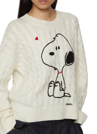  - CHINTI & PARKER - X Peanuts Snoopy Wool Cashmere Cable Knit Sweater