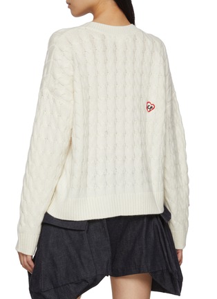 Back View - Click To Enlarge - CHINTI & PARKER - X Peanuts Snoopy Wool Cashmere Cable Knit Sweater