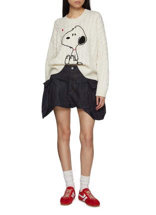 Figure View - Click To Enlarge - CHINTI & PARKER - X Peanuts Snoopy Wool Cashmere Cable Knit Sweater
