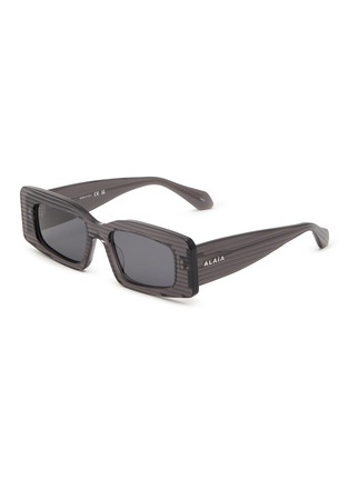 Main View - Click To Enlarge - ALAÏA - Recycled Acetate Geometric Sunglasses
