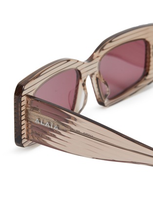 Detail View - Click To Enlarge - ALAÏA - Recycled Acetate Rectangular Sunglasses