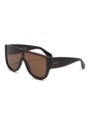 Main View - Click To Enlarge - ALAÏA - Recycled Acetate Panorama Mask Sunglasses