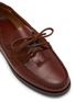 Detail View - Click To Enlarge - HEREU - Saler Hair On Trim Calf Leather Boat Shoes
