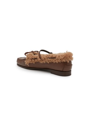  - HEREU - Lorea Shearling Trim Leather Loafers