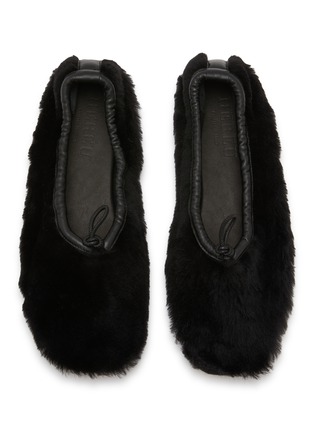 Detail View - Click To Enlarge - HEREU - Puntera Shearling Ballerinas