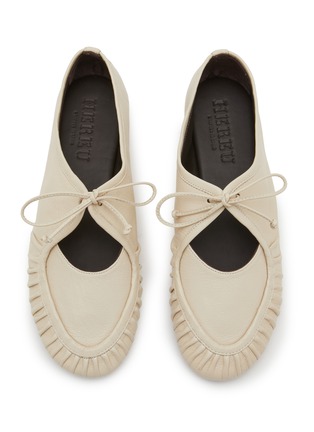 Detail View - Click To Enlarge - HEREU - Coveta Pleated Leather Loafers