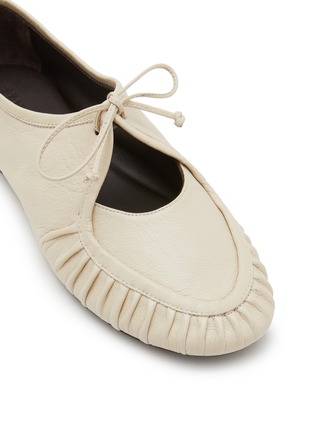 Detail View - Click To Enlarge - HEREU - Coveta Pleated Leather Loafers