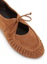 Detail View - Click To Enlarge - HEREU - Coveta Pleated Suede Loafers