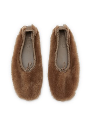 Detail View - Click To Enlarge - HEREU - Puntera Shearling Ballerinas