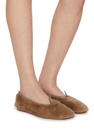 Figure View - Click To Enlarge - HEREU - Puntera Shearling Ballerinas