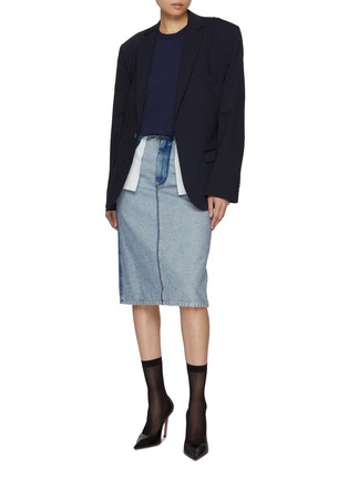 Figure View - Click To Enlarge - BETTTER - Oversized Cotton Jersey T-Shirt