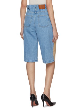 Back View - Click To Enlarge - BETTTER - Denibermuda Two Tone Cotton Bermuda Shorts