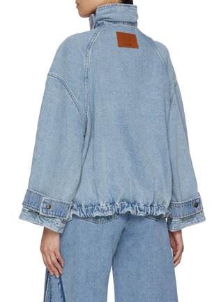 Back View - Click To Enlarge - BETTTER - Half Zip Denim Anorak