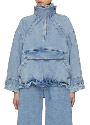Main View - Click To Enlarge - BETTTER - Half Zip Denim Anorak