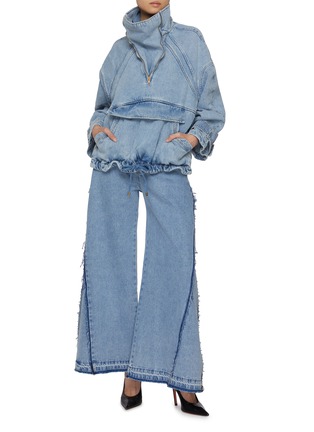 Figure View - Click To Enlarge - BETTTER - Half Zip Denim Anorak