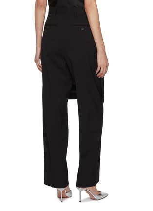 Back View - Click To Enlarge - BETTTER - Hybrid Skirt Overlay Wool Blend Trousers