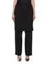 Main View - Click To Enlarge - BETTTER - Hybrid Skirt Overlay Wool Blend Trousers