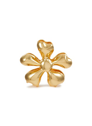 Detail View - Click To Enlarge - LELET NY - 14K Gold Glossy Daisy Metal Claw Clip