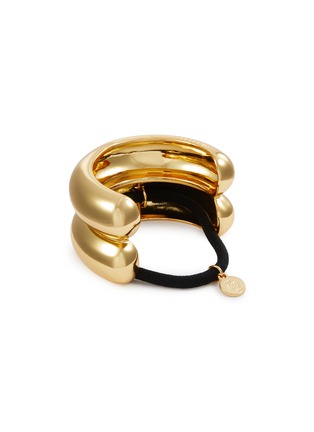 Detail View - Click To Enlarge - LELET NY - 14K Gold Glossy Double Arch Pony Cuff
