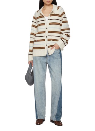 Figure View - Click To Enlarge - RAG & BONE - Peggy Striped Oversized Wool Cardigan