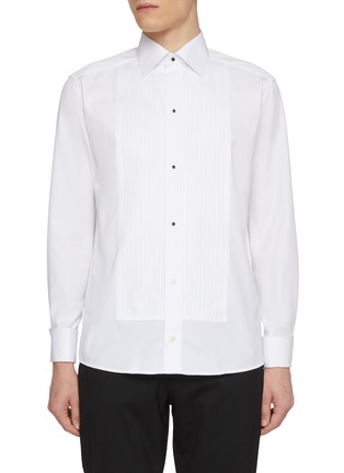 Main View - Click To Enlarge - ETON  - Cutaway Collar Pleated Evening Shirt
