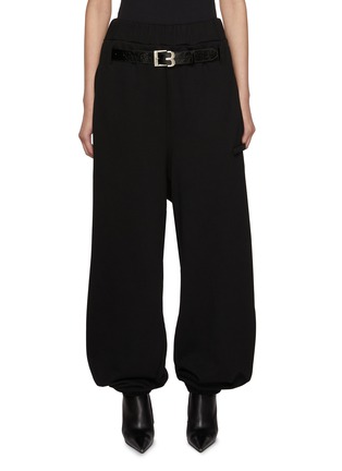 Main View - Click To Enlarge - BONBOM - Belted Cotton Sweatpants