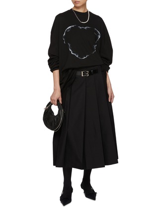Figure View - Click To Enlarge - BONBOM - Logo Print Long Sleeve Cotton T-Shirt